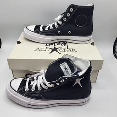 BRAND NEW STUSSY CONVERSE ALL STARS SIZE MENS 6.5 Women 8.5 SKU# A01765C Please Reference The Images For More Details. We strive for the highest levels of Honesty and Integrity in describing the item’s condition. However, if you feel the item was inaccurately described, please get in touch with us first. We will make the situation right. Please do not leave negative or neutral feedback. Please give us a chance to resolve any problem or concern. Please get in touch with us first. 100% Customer Satisfaction is our #1 Goal! Stussy Converse, Peach Shoes, Converse All Star White, High Tops Sneakers, Black Athletic Shoes, Converse Shoes Womens, Converse Chuck Taylor White, Converse All Stars, Honesty And Integrity