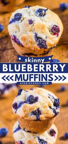 These healthy blueberry muffins are made with Greek yogurt instead of butter. Don't worry, these don't taste healthy at all! Low Calorie Blueberry Muffins, Low Calorie Muffins, Low Cal Breakfast, Healthy Blueberry Muffins, Low Calorie Breakfast, Baking Powder Uses, Healthy Blueberry, Low Calorie Desserts, Blueberry Recipes