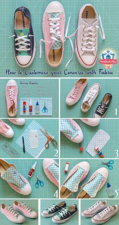 step by step instructions on how to make converse shoes