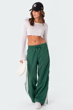 Nylon Track Pants, Track Pants Outfit, Track Pants Women, Side Stripe, Sport Pants, Pants Outfit, S Models