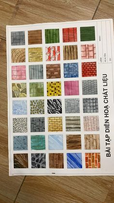 the book is open and showing different patterns