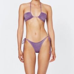 Triangl Aster Bikini. In Purple, New With Tags. Size Medium Top And Bottom. Purple Sparkle, Triangl Swimwear, Swaggy Outfits, Color Purple, Womens Swim, Light Gray, New Color, Swimming, Sparkle