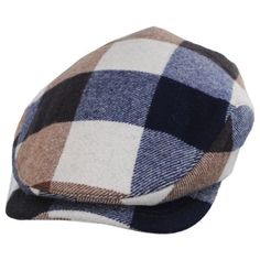 Baskerville Hat Company Austen Wool Check Square Bill Ivy Cap Ivy Caps Ivy Cap, Flat Caps, Flat Cap, Custom Hats, Classic Pattern, Christian Women, Winter Hat, Square Design, Hat Sizes