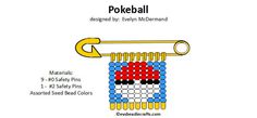 the diagram shows how to make a pixellated beaded key chain