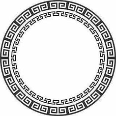 a circular frame with an ornament pattern in the middle