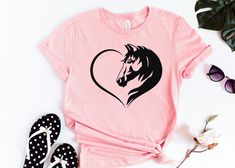 Girl Horse Birthday Party, Horse Lover Gifts, Horse Birthday Parties, Farm Tees, Horse Party, Horse Heart, Girl Shirts, Horse Birthday, Horse Owner