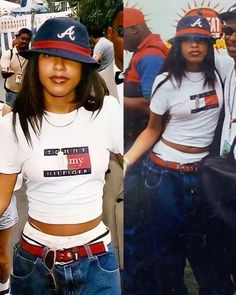 Casual 2000s Fashion, 2000s Outfits Black Women, Rnb Outfit, 90s Hip Hop Outfits, Aaliyah Outfits, Aaliyah Aesthetic, Black 90s Fashion, Throwback Outfits, Looks Hip Hop