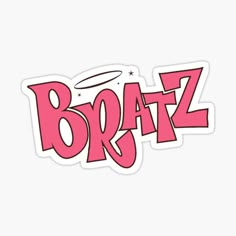 the word bratz in pink on a white background