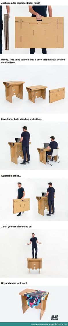 a series of photos showing the different stages of moving furniture from one table to another