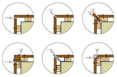 six different types of wooden railings in various positions and sizes, including the top one with