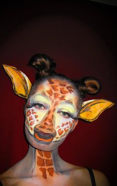 Giraffe Face Paint, Giraffe Face, Face Paint Ideas, Adult Face Painting, Giraffe Costume, Fine Hair Styles For Women, Face Art Makeup