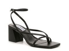 Steve Madden Ansel Sandal Hoco Shoes Short Heels Black, Shoes For A Wedding Guest, Shoe Ideas For Women, Black Bridesmaid Shoes, Black Short Heels, Engagement Shoes, Going Out Heels, Clubbing Shoes, Short Black Heels