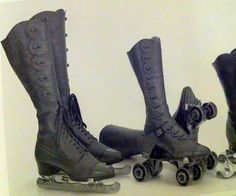 Steampunk and Junk : Photo Edwardian Costumes, Historical Shoes, Steampunk Festival, Girls Football Boots, Snowboard Girl, Western Shoes, Skateboard Girl, Ice Skates, Antique Shop