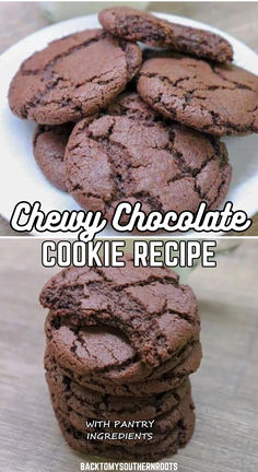 Delicious chewy chocolate cookies made with simple pantry ingredients, perfect for a sweet treat. Choc Cookies With Cocoa, Easy Chocolate Cookies 4 Ingredients, Dutch Chocolate Cookies, Chocolate Drop Cookies Made With Cocoa, Chocolate Cookie Recipes Cocoa, Small Batch Chocolate Cookies, Chocolate Cookies Recipes, Southern Baking, Easy Chocolate Cookies