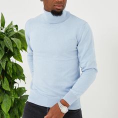 Slip into comfortable designer stylings in this handsome long-sleeved turtleneck with a traditional ribbed cuff design for versatility when paired with casual or semi-formal outfits. Light Blue Long Sleeve, Semi Formal Outfits, Cuff Design, Formal Outfits, Long Sleeve Turtleneck, Formal Outfit, Blue Long Sleeve, Semi Formal, Light Blue