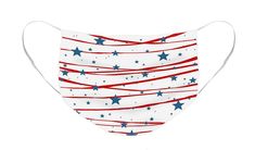 Stars & Stripes Face Mask. Available in flat or pleated design - one size fits most. #facemask #mask #starsandstripes