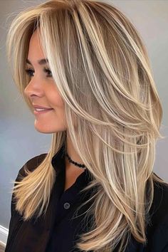 #BEAUTY ,#REALATIONSHIPS #Fashion #Outfits #Winter Outfits #Animals Curtain Bangs With Medium Layered Hair, Hair 50 Year Old Women Medium, Back Of Layered Hair, Long Hair With Long Bangs And Layers, Simple Hair Cuts Long Hair, Long Layered Hair With Highlights, Layered Haircuts For Medium Hair 2024, Hair Color Trends 2024 Summer, Medium Blonde Hair With Bangs