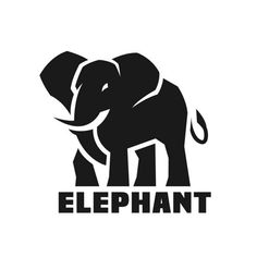 an elephant with the word elephant on it