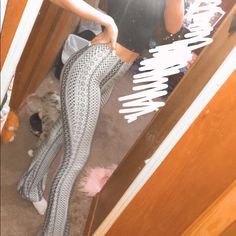 Never Worn Only Tried On, Undone Seem On The Inside But Does Not Show On The Outside At All White Flared Leggings, Bell Bottom Leggings, Flared Leggings, Bell Bottom, Bell Bottoms, Colorful Leggings, Boot Cut, Pant Jumpsuit, Pants For Women