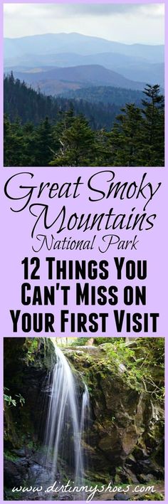 the great smoky mountains national park is featured in this postcard for visitors to visit