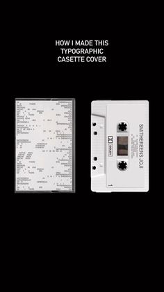 an electronic device with the words how i made this typographic cassette cover