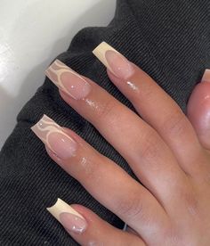 Beige Nail Designs, Nail Inspo French Tip, Nail Inspo French, Beige Nail, Professional Manicure, Beige Nails, Simple Acrylic Nails, Work Nails