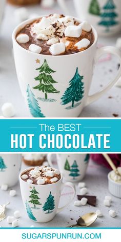 hot chocolate with marshmallows in a mug