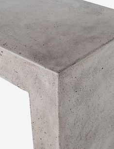 the concrete table is made from cement blocks