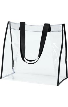 Clear Bags Durable Clear Plastic Sturdy Webbing Clear Backpacks, Clear Stadium Bag, Liberty Bag, Stadium Bag, Clear Tote Bags, Pvc Bag, Shopping Totes, Bags Aesthetic, Tote Bag Purse