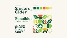 some type of logo designed to look like an apple cider, with the words bonafide diy apple cider