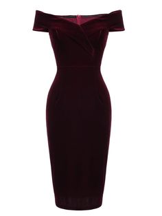 [Pre-Sale]Wine Red 1960s Velvet Bodycon Dress – Retro Stage - Chic Vintage Dresses and Accessories Retro Stage, Wine Red Color, Velvet Bodycon Dress, Retro Beauty, Standard Dress, Neckline Designs, Retro Mode, Vestidos Vintage, Stretch Dress