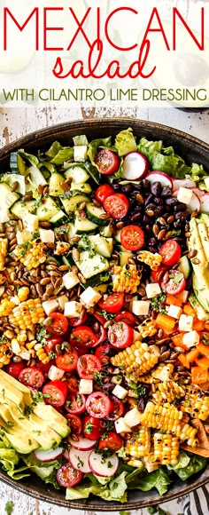 mexican salad with cilantro lime dressing