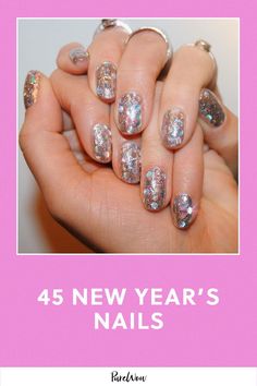 Whether you're heading to a NYE party or watching the ball drop from home, here are 45 New Year's nail ideas to inspire your first mani of 2025, from silver gems to confetti tips. S Nails, Nye Party, Ball Drop, Best Black Friday, New Year's Nails, Minimalist Nails, Floating Candles