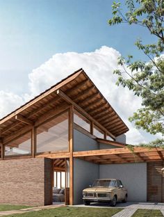 Brazil Architecture House, Sustainable Building Materials, Rest House, Box Houses, Small Farm, Cabins In The Woods, Pool House, Building Materials