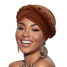 PRICES MAY VARY. Soft material: these African Turban Hats are crafted from soft milk silk fabric, lightweight, breathable, skin-friendly, and comfortable. The twisted braid hair cover wrap hats are easy to wear and convenient to maintain your hairstyle. One Size Fits Most Women: our turban headwraps are highly elastic, one size fits most women. Perfectly fits your head and won't make your head tight. Hair Care Nightcap: Our turbans are highly elastic and comfortable to wear. You can use it as a Turbans For Women, Braided Headwrap, Wearing Outfits, Twisted Braid, African Turban, Head Turban, Ladies Head Scarf, Style Africain, Chemo Headwear