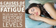 6 Causes of Hashimoto's fatigue + How to Restore your Energy Levels Hashimotos Disease Diet, Low Thyroid Remedies, Thyroid Remedies, Thyroid Healing, Low Thyroid, Thyroid Symptoms, Hashimotos Disease, Thyroid Medication, Thyroid Issues