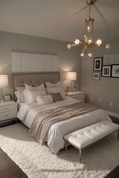 #house decor #kitchen ideas #house ideas #homes #houses #home ideas #dream house decor #apartment decorating #design your dream house #small living room ideas Almond Bedroom Ideas, House Interior Neutral, Cream Master Bedrooms Decor, Cream Aesthetic Bedroom, Nude Room Ideas, Beige Bed Ideas, Grey And Cream Bedroom, Beige Room Bedroom, Cream Headboard Bedroom Ideas