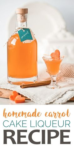 homemade carrot cake liqueur recipe with oranges and cinnamon