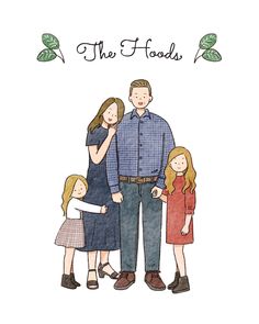 a family portrait with the words, the foods