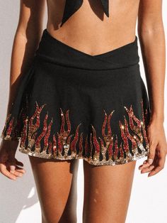 PRE-ORDER / BLAZE SEQUIN SPARKLE TENNIS SKIRT / SHORTS COMBO Festival Skirt, Festival Skirts, Festival Shorts, Skirt Shorts, Tennis Skort, Dance Skirt, Into The Night, Diy Clothing, Tennis Skirt