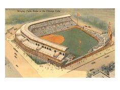 an artist's rendering of the wrigley field home of the chicago cubs