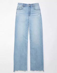 AE Dreamy Drape Stretch Super High-Waisted Baggy Wide-Leg Jean Everyday Outfits Fall, Wardrobe Aesthetic, Wide Legged Jeans, American Eagle Outfits, Fall Fit, Cute Jeans, Cute Everyday Outfits, Cute Simple Outfits, Fit Mom