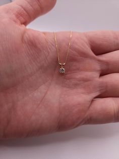 "This is a beautiful Lab Grown diamond design pendant.  It is set in real solid 14Kt Gold and the chain is 14Kt Gold as well.  You can choose if you want 14Kt White Gold, 14Kt Yellow Gold or 14Kt Rose Gold.  We have a lot of beautiful jewelry with natural diamonds. If any listing states \"diamond\" then it is a natural diamond. If the listing states \"Lab Grown\" it is a Lab Grown diamond. It has a special loop where the chain goes through so that the diamond sits comfortably on you when you wear it. This is the perfect gift for mom, wife, fiancee, girlfriend, valentine, daughter, family or friend. It is a special gift for mother's day, valentine's day, wedding, anniversary, birthday, Christmas, Easter, New Year's and any holiday. Color: FG Clarity: VS-SI Comes with 18 inch chain (If you n Vintage Diamond Pendant Necklace, Small Diamond Pendant, Small Diamond Necklace, Round Diamond Necklace, Solitaire Diamond Necklace, Diamond Necklace Gift, Materialistic Things, Diamond Solitaire Pendant, Feminine Jewelry