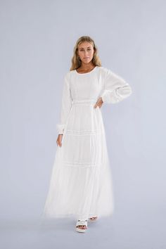 LDS Mormon Temple Dress White Lds Temple Dresses, Temple Dresses For Women, Joanie Dress, Lds Temple Dress, Temple Dresses, Flare Maxi Dress, Bridesmaid Tops, Temple Dress, Lds Temple