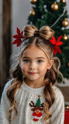 christmas hairstyles for kids Fun Christmas Hairstyles, Christmas Hairstyles For Kids, Winter Hairstyle, Hair Maintenance Tips, Professional Tips, Christmas Hairstyles, Hairstyles For Kids, Hair Maintenance, Winter Hairstyles