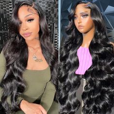 PRICES MAY VARY. 【Body Wave Lace Front Wig Lace Size】13x6 HD Transparent Swiss Lace, Soft and Breathable, Blends Perfectly into Your Skin, Large Lace Size Can do Middle Part, Side Part, and Can do High Ponytail& Bun, Styled as You Like. 【Wig for Black Women Occasions Suitable】Body wave lace front wig human hair, It is Suitable for All Occasions Such as Daily Life, birthday party, graduation ceremony, wedding, can also be used as gifts for family and friend. I can't wait to be beautiful, right now. 【13x6 Lace Front Wigs Human Hair Material】100% Unprocessed Brazilian virgin human hair body wave frontal wig 200% density, Healthy and Vibrant, No Split Ends, No Shedding, No Tangle, No Smell. Can Last 7-12 Months. If Care Well, Can Last Longer. 【200% Density HD Transparent Lace Advantages】200% D 38 Inch Hair, Frontal Lace Wig Styles, Lace Wigs Styles, Ponytail Bun, Hair Body Wave, Glueless Wigs, Hair Wigs For Women, Wig Lace, High Ponytail