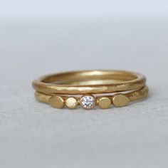 Tiny Petals Diamond Gold Ring Set of 2 Solid Gold Wedding - Etsy UK Floral Wedding Rings, Gold Wedding Ring Set, Floral Wedding Ring, 14k Gold Wedding Ring, Diamond Gold Ring, Gold Wedding Ring, April Birthstone, Gold Ring Sets, Wedding Ring Set