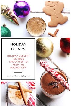 holiday blender recipe with cookies and hot chocolate