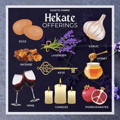 a poster with different types of wine and other things to drink for her, including honey,