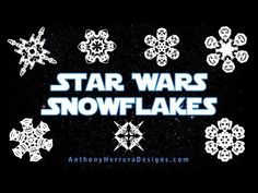 the star wars snowflakes logo on a black background